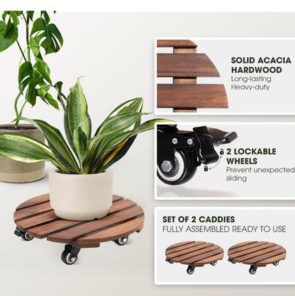 Plant stand with wheels