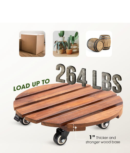 Plant stand with wheels