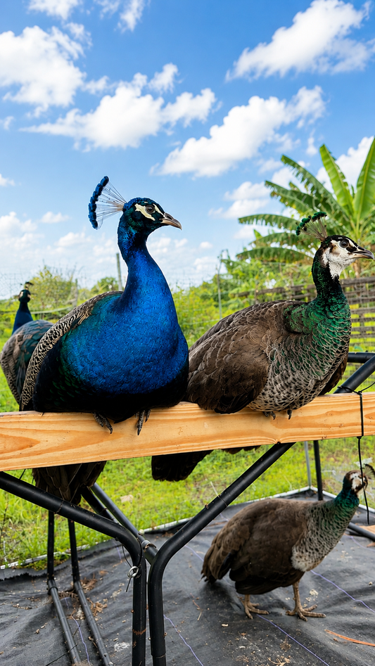 Fertized peacock eggs - India Blue peafowl